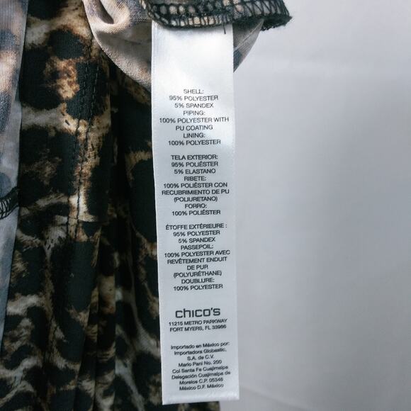 Chico's Animal Annie Leopard Print Dress 1 - Picture 8 of 9